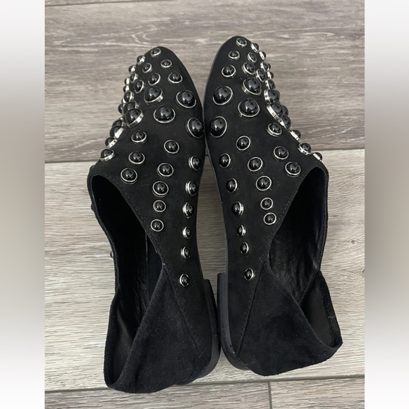 Jeffrey Campbell Black Studded Baxley Convertible Slip-On Mules Flats Size 6 - Picture 6 of 13